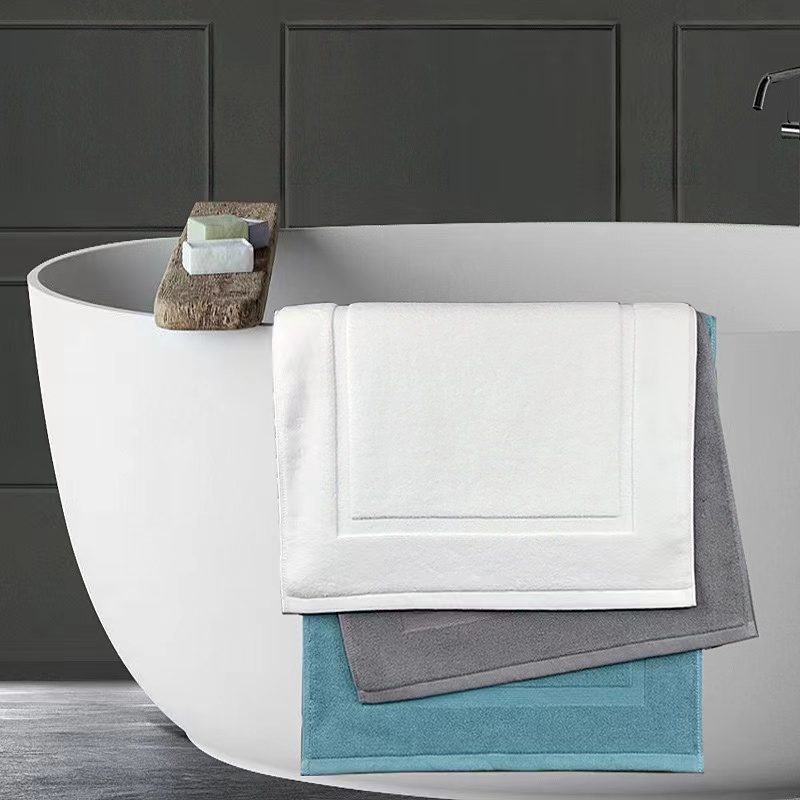 Home Spa Wellness - สีขาวผ้าเช็ดตัว Thicken Jacquard สปาห้องน้ําโรงแรมบ้านสีเทา Bath Mats