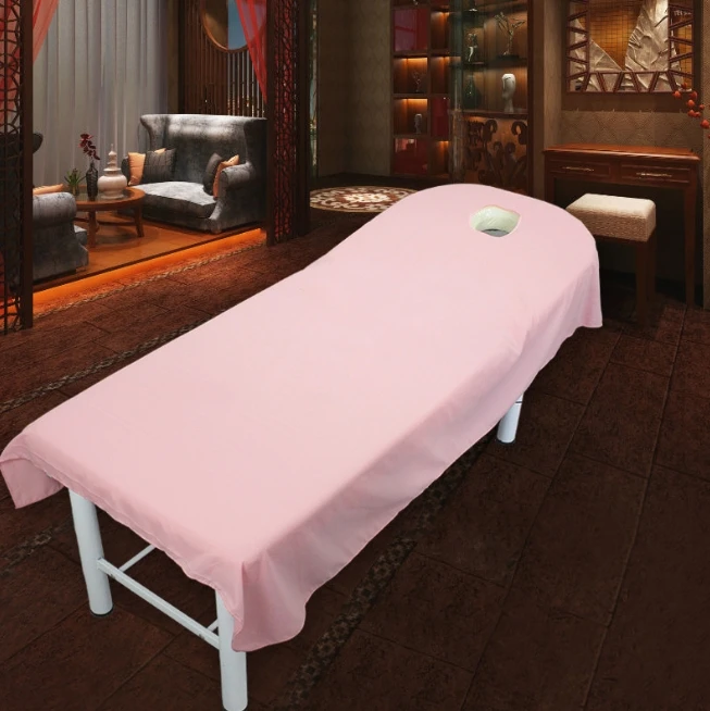 Home Spa Wellness - ผ้าคลุมเตียงนวดเสริมความงามสำหรับร้านเสริมสวย สปา ขนาด 80x190 ซม. ผลิตจากโพลีเอสเตอร์
