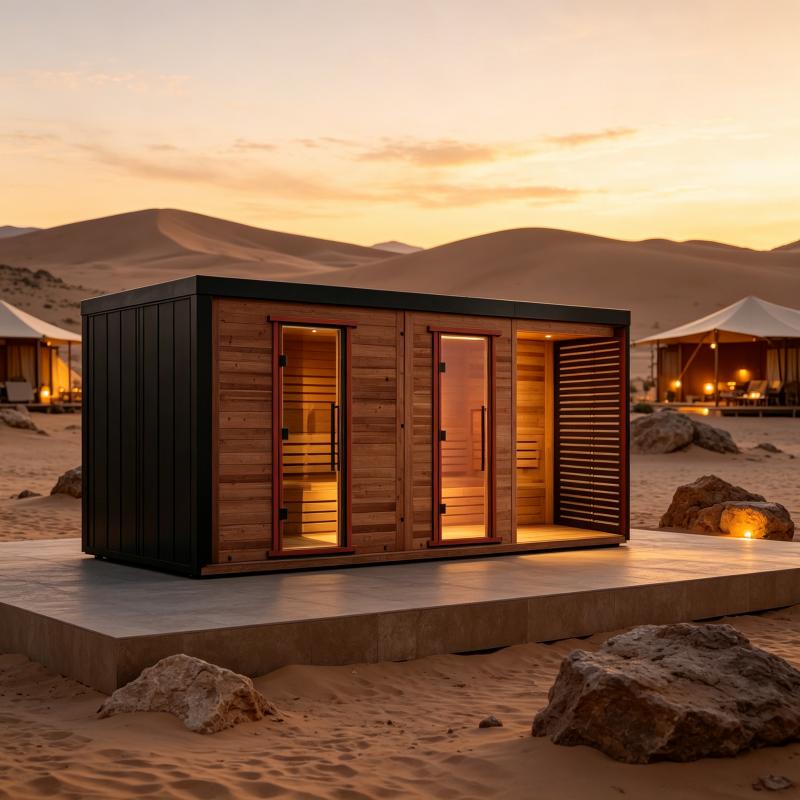 Spa Wellness Resorts - ห้องซาวน่าไม้สั่งทำพิเศษสำหรับใช้ในร่มและกลางแจ้ง ห้องอบไอน้ำสำหรับวิลล่า รีสอร์ท สปา ฟิตเนส และเวลเนส